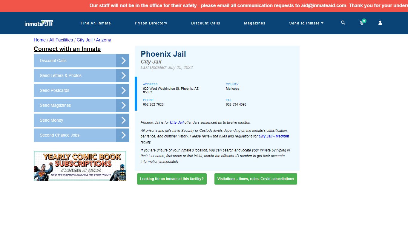 Phoenix Jail | Inmate Locator